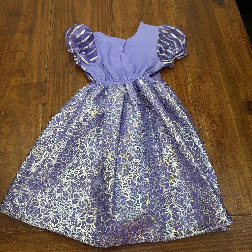 Disney Jakks Rapunzel Tangled Costume Dress Girls 4-6x Purple Princess NWOT